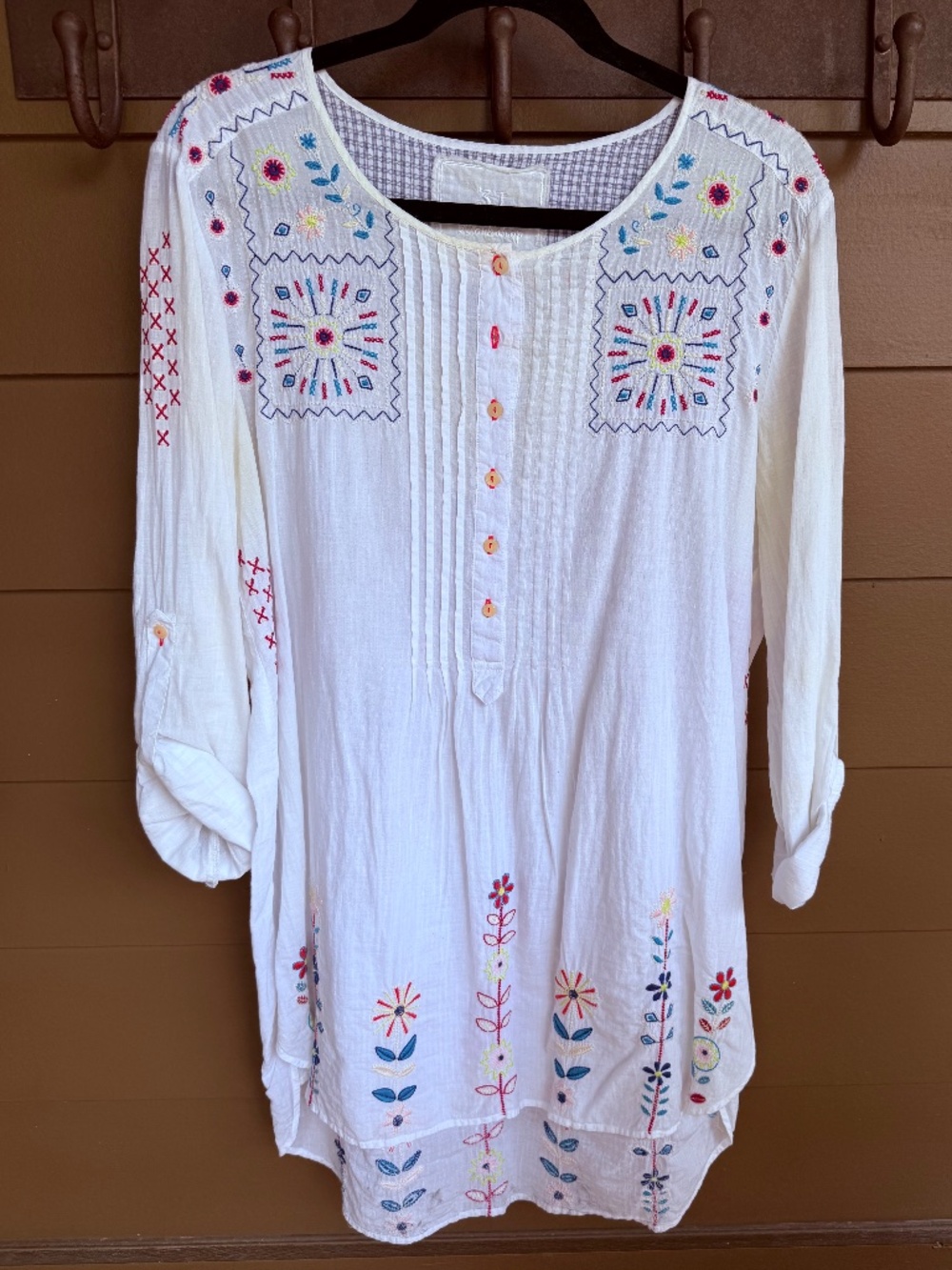Vintage Johnny Was 3J Workshop Boho Tunic, Size LARGE